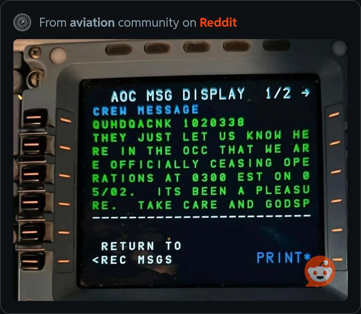 Spirit Airlines Final Message ATC